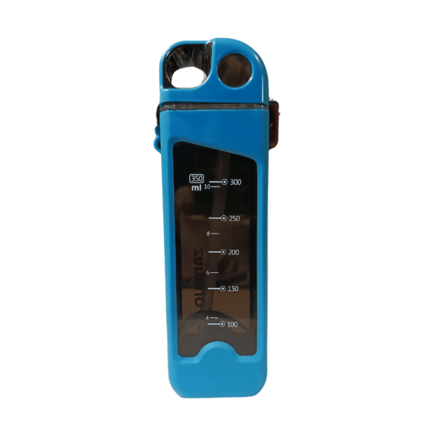 350ml Square Plastic Water Bottle - Sky Blue