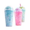 Cute Ice Cream Design Straw Glass/Cup