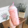 Cute Ice Cream Design Straw Glass/Cup