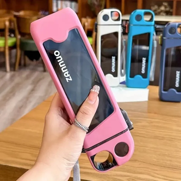 350ml Square Plastic Water Bottle - Pink