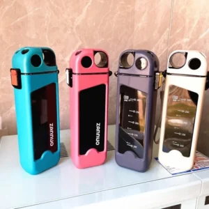 350ml Square Plastic Water Bottle - Group