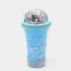 Fancy Rainbow Straw Glass/Cup