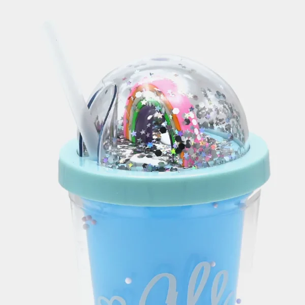 Fancy Rainbow Straw Glass/Cup