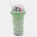 Fancy Rainbow Straw Glass/Cup