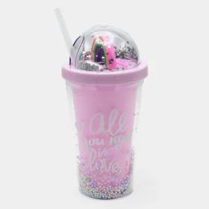 Fancy Rainbow Straw Glass/Cup