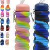 squishy water bottle Pink+Blue