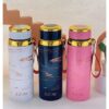 Hot and Cold Marble Style Thermos Water Bottle Black