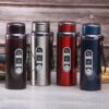 Hot and cold water vacuum flask with strap