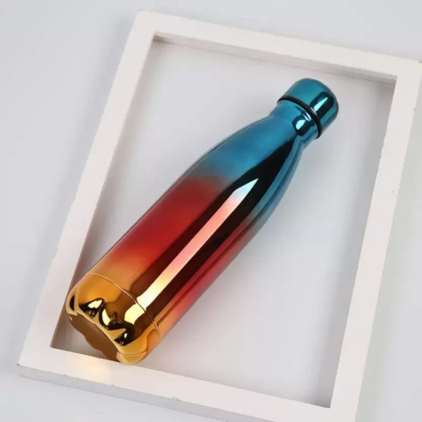 Shiny Rainbow Gradient Stainless Steel Water Bottle - 1000ml