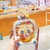 Kids Magic Bear Water Sipper Bottle with Straw Pink