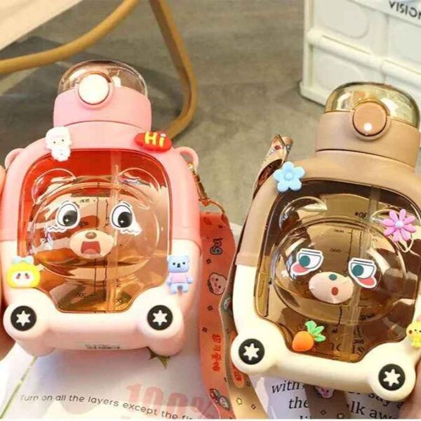 Kids Magic Bear Water Sipper Bottle with Straw